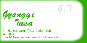 gyongyi tusa business card